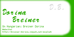 dorina breiner business card